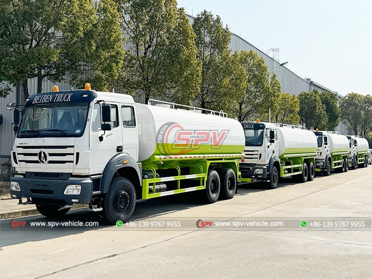 BEIBEN 3 Axles Water Tank Truck - Front Left Side